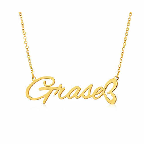 custom butterfly nameplate necklace supplier wholesale word jewelry manufacturer hong kong